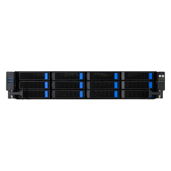 ASUS RS720-E11-RS12U Intel C741 Rack (2U) Black, Steel
