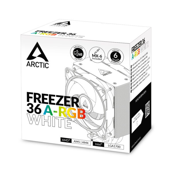ARCTIC Freezer 36 A-RGB (White) Multi Compatible Tower CPU Cooler