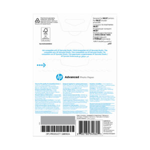 HP Advanced Photo Paper Glossy 250 g/m2 10 x 15 cm (101 x 152 mm) 100