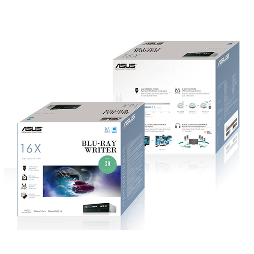 ASUS BW-16D1HT Retail Silent optical disc drive Internal Blu-Ray RW