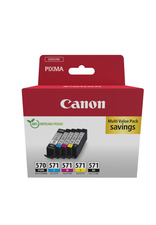 Canon 0372C006 ink cartridge 5 pc(s) Original Black, Cyan, Magenta,