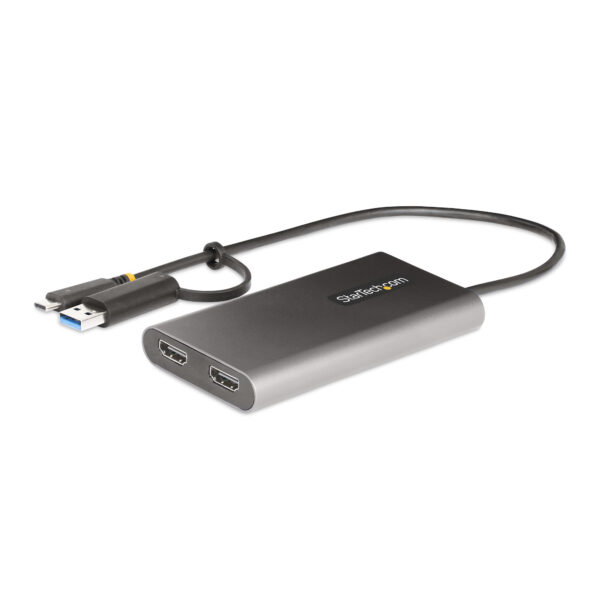 StarTech.com USB-C to Dual-HDMI Adapter - USB-C or A to 2x HDMI - 4K