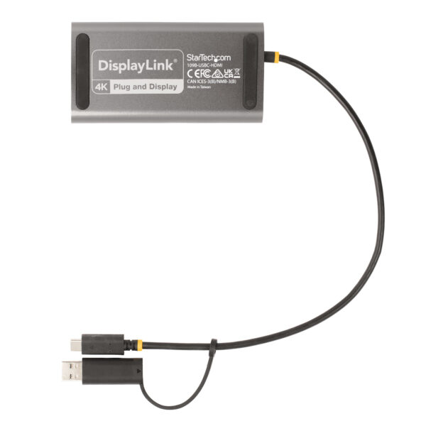 StarTech.com USB-C to Dual-HDMI Adapter - USB-C or A to 2x HDMI - 4K