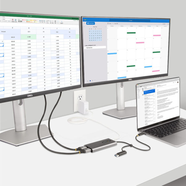 StarTech.com USB-C to Dual-HDMI Adapter - USB-C or A to 2x HDMI - 4K