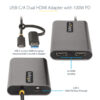 StarTech.com USB-C to Dual-HDMI Adapter - USB-C or A to 2x HDMI - 4K
