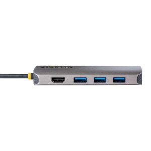 StarTech.com USB C Multiport Adapter 4K 60Hz HDMI Video, 3 Pt 5Gbps
