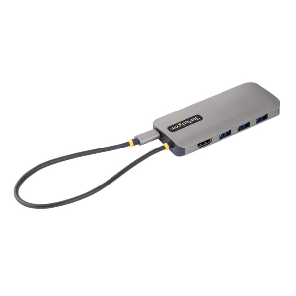 StarTech.com USB C Multiport Adapter 4K 60Hz HDMI Video, 3 Pt 5Gbps