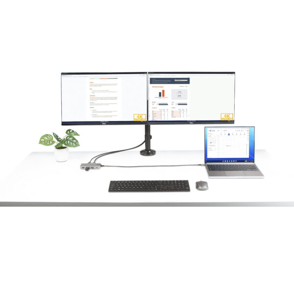 StarTech.com USB-C Triple Monitor Multiport Adapter, Dual 4K 60Hz +