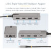 StarTech.com USB-C Triple Monitor Multiport Adapter, Dual 4K 60Hz +