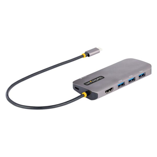 StarTech.com USB C Multiport Adapter, 4K 60Hz HDMI Video, 3 Port