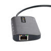 StarTech.com USB C Multiport Adapter, 4K 60Hz HDMI Video, 3 Port