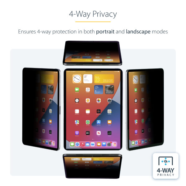 StarTech.com 4-Way Privacy Screen For 12.9-inch iPad Pro, 3rd Gen and StarTech.com 4-Way Privacy Screen For 12.9-inch iPad Pro, 3rd Gen and