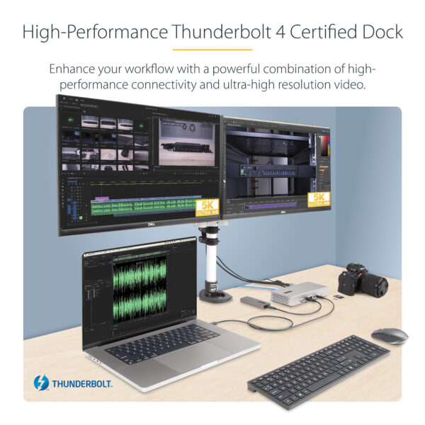 StarTech.com Universal USB4 & Thunderbolt 4 Docking Station, Quad