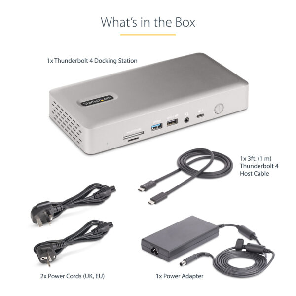 StarTech.com Universal USB4 & Thunderbolt 4 Docking Station, Quad
