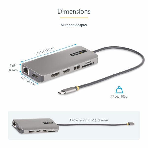 StarTech.com USB-C Triple-Monitor Multiport Adapter, Dual 4K 60Hz + StarTech.com USB-C Triple-Monitor Multiport Adapter, Dual 4K 60Hz +
