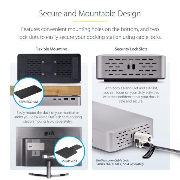 StarTech.com Dual-Monitor USB4 Docking Station, Dual 4K 120Hz or StarTech.com Dual-Monitor USB4 Docking Station, Dual 4K 120Hz or