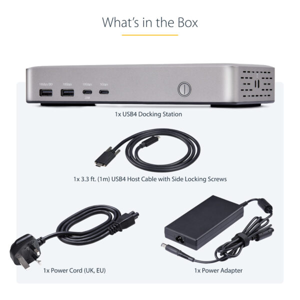StarTech.com Dual-Monitor USB4 Docking Station, Dual 4K 120Hz or StarTech.com Dual-Monitor USB4 Docking Station, Dual 4K 120Hz or