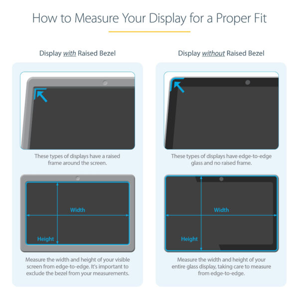 StarTech.com 15.6-inch 16:9 Laptop Privacy Filter, Anti-Glare Privacy