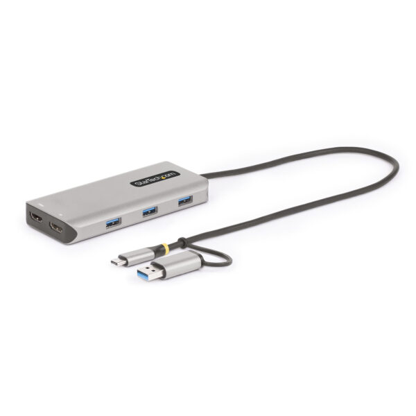 StarTech.com USB-C Multiport Adapter w/Attached USB-C to USB-A