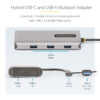 StarTech.com USB-C Multiport Adapter w/Attached USB-C to USB-A