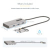 StarTech.com USB-C Multiport Adapter w/Attached USB-C to USB-A