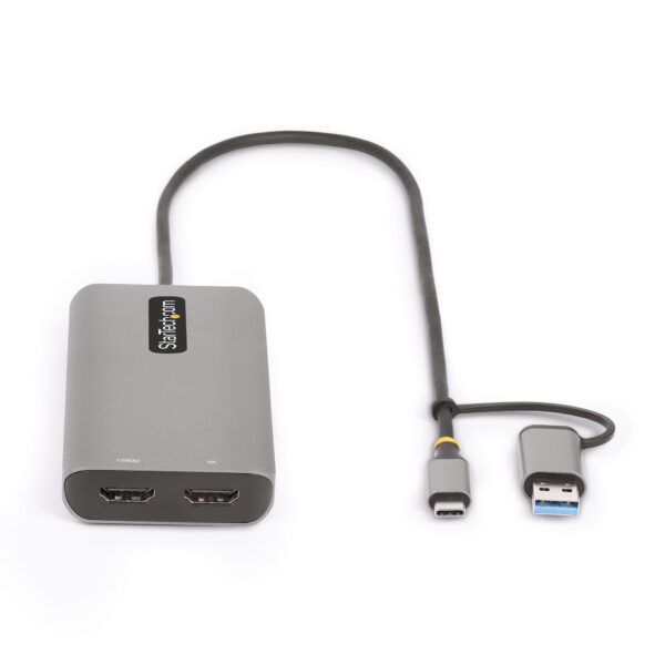 StarTech.com USB-C Multiport Adapter w/Attached USB-C to USB-A