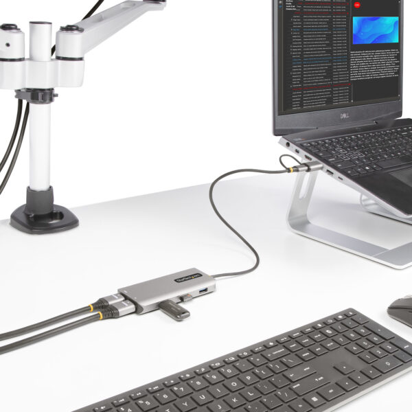 StarTech.com USB-C Multiport Adapter w/Attached USB-C to USB-A
