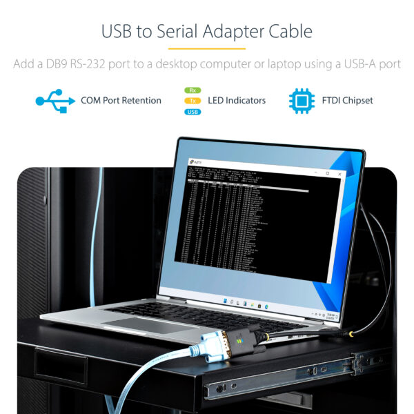StarTech.com 10ft (3m) USB to Serial Adapter Cable, COM Retention, StarTech.com 10ft (3m) USB to Serial Adapter Cable, COM Retention,