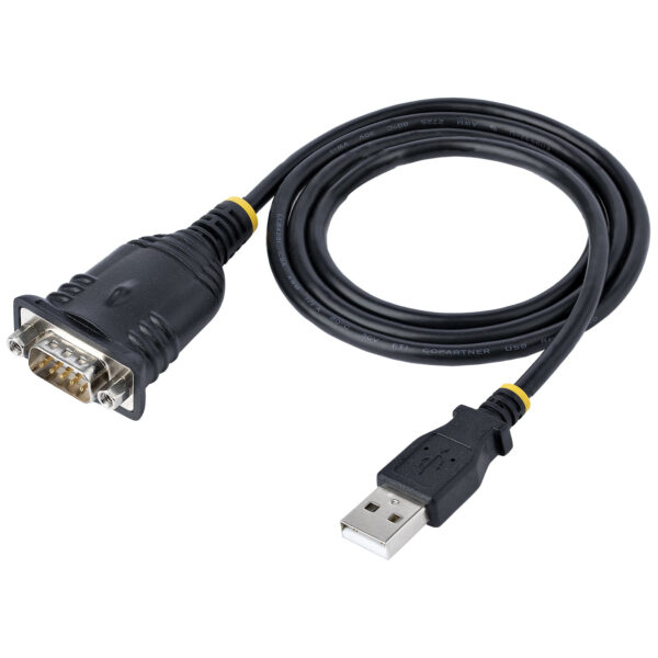 StarTech.com 3ft (1m) USB to Serial Cable, DB9 Male RS232 to USB