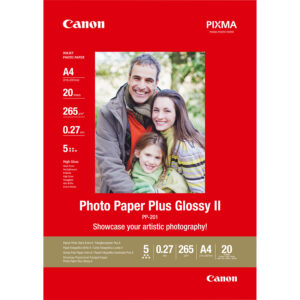 Canon PP-201 Glossy II Photo Paper Plus A4 - 20 Sheets Canon PP-201 Glossy II Photo Paper Plus A4 - 20 Sheets