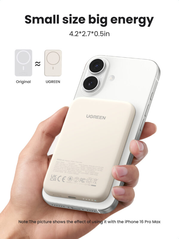Ugreen 25207 power bank 5000 mAh Wireless charging Black Ugreen 25207 power bank 5000 mAh Wireless charging Black