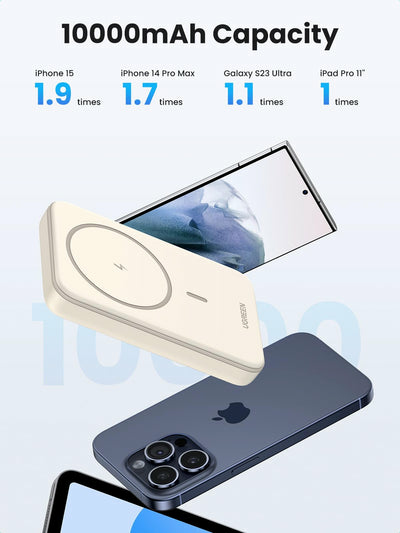 Ugreen 25208 power bank 10000 mAh Wireless charging Beige Ugreen 25208 power bank 10000 mAh Wireless charging Beige