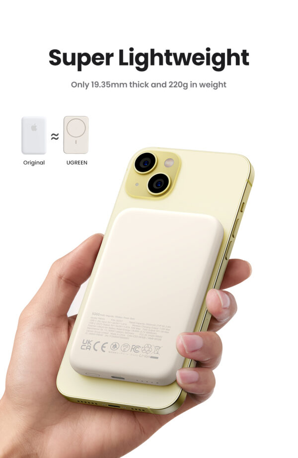 Ugreen 25208 power bank 10000 mAh Wireless charging Beige Ugreen 25208 power bank 10000 mAh Wireless charging Beige
