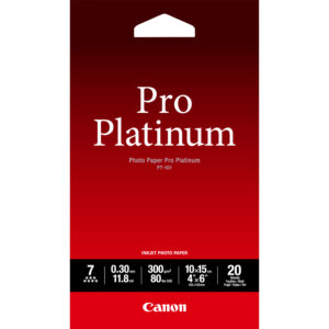 Canon PT-101 Pro Platinum Photo Paper 4x6" - 20 Sheets Canon PT-101 Pro Platinum Photo Paper 4x6" - 20 Sheets
