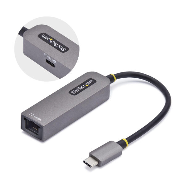 StarTech.com 2.5GbE USB-C to Ethernet Adapter, 100W PD Pass-Through, StarTech.com 2.5GbE USB-C to Ethernet Adapter, 100W PD Pass-Through,