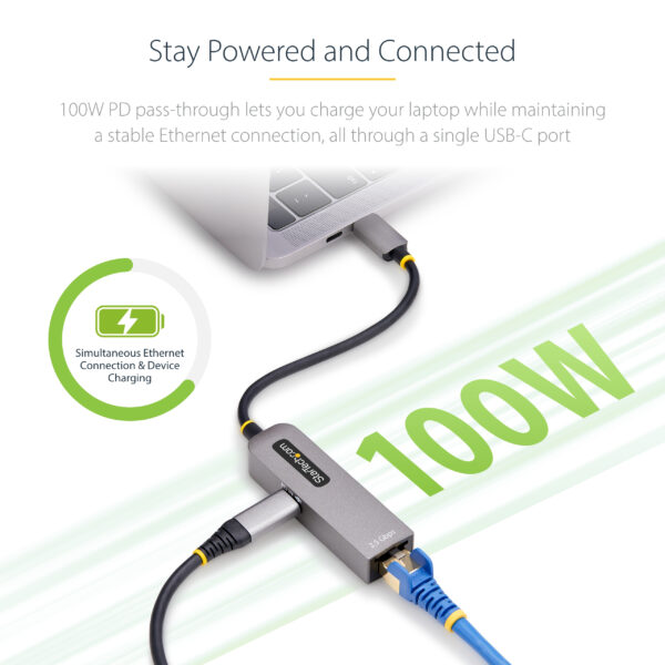 StarTech.com 2.5GbE USB-C to Ethernet Adapter, 100W PD Pass-Through, StarTech.com 2.5GbE USB-C to Ethernet Adapter, 100W PD Pass-Through,