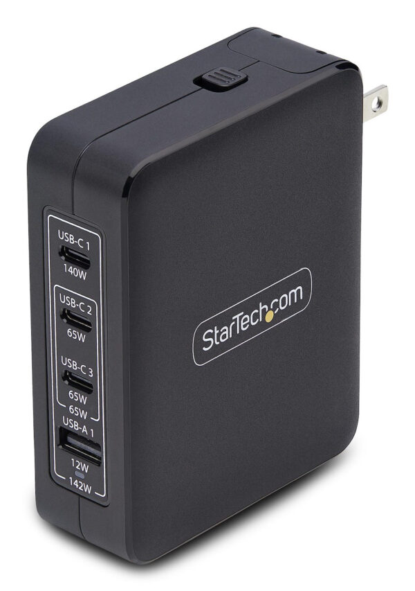 StarTech.com 140W USB-C Wall Charger, 3x USB-C/1x USB-A, PD 3.1 StarTech.com 140W USB-C Wall Charger, 3x USB-C/1x USB-A, PD 3.1