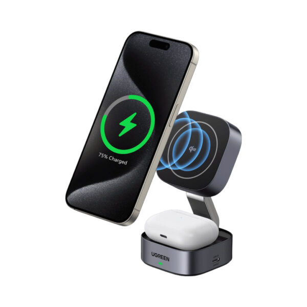 Ugreen 2-in-1 Qi2 Magnetic Foldable Charging Station (No AC Adapter) Ugreen 2-in-1 Qi2 Magnetic Foldable Charging Station (No AC Adapter)