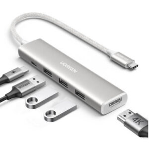 Ugreen 35580 interface hub USB Type-C 5000 Mbit/s White Ugreen 35580 interface hub USB Type-C 5000 Mbit/s White