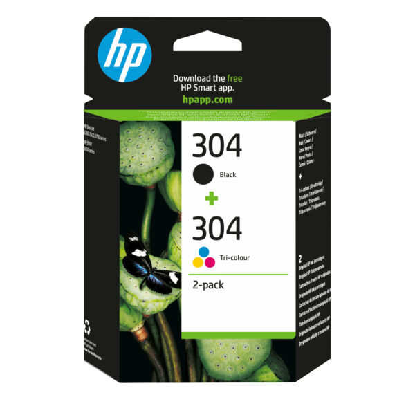 HP 304 2-pack Black/Tri-color Original Ink Cartridges HP 304 2-pack Black/Tri-color Original Ink Cartridges