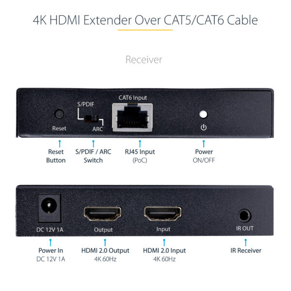 StarTech.com 4K70IC-EXTEND-HDMI AV extender AV transmitter & receiver StarTech.com 4K70IC-EXTEND-HDMI AV extender AV transmitter & receiver