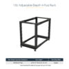 StarTech.com 4-Post 15U Mobile Open Frame Server Rack, Four Post 19"