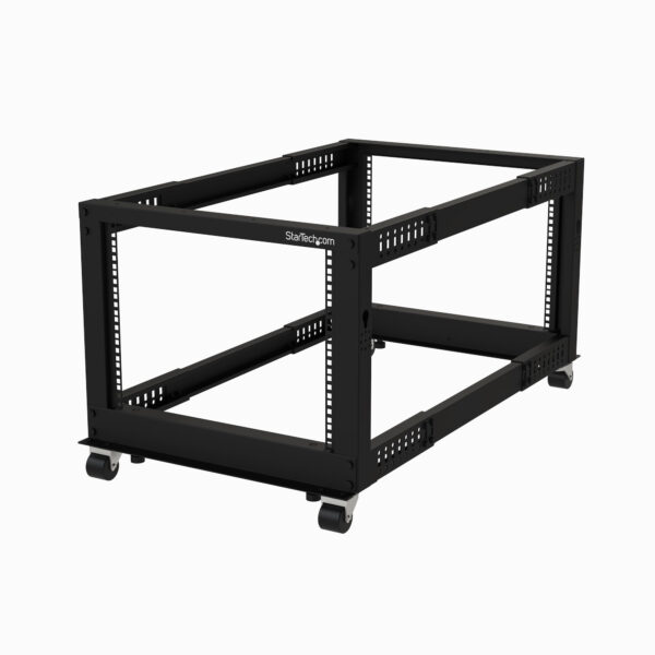 StarTech.com 4-Post 8U Mobile Open Frame Server Rack, Four Post 19in StarTech.com 4-Post 8U Mobile Open Frame Server Rack, Four Post 19in