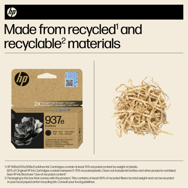 HP 937e EvoMore Black Original Ink Cartridge