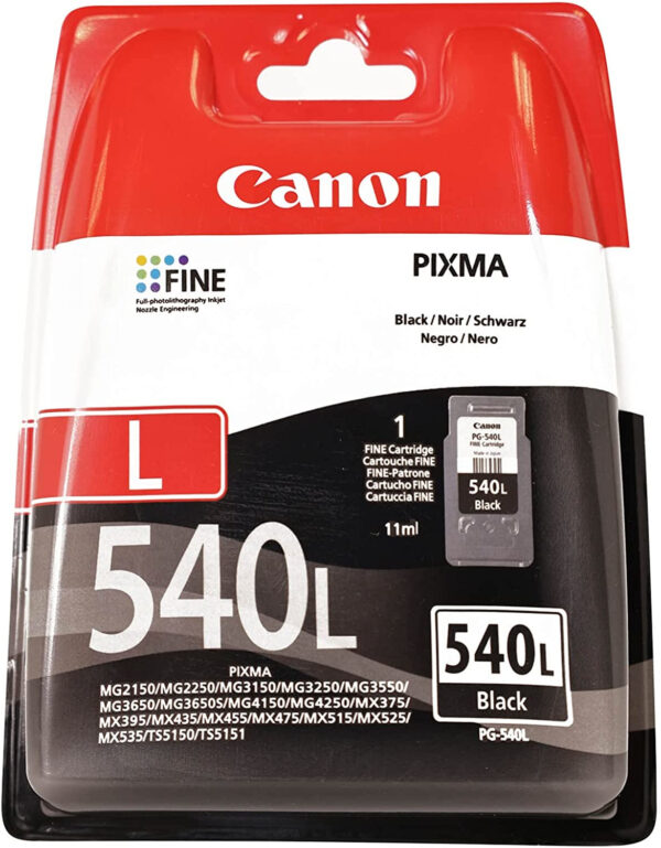 Canon PG-540L ink cartridge 1 pc(s) Original Standard Yield Black Canon PG-540L ink cartridge 1 pc(s) Original Standard Yield Black
