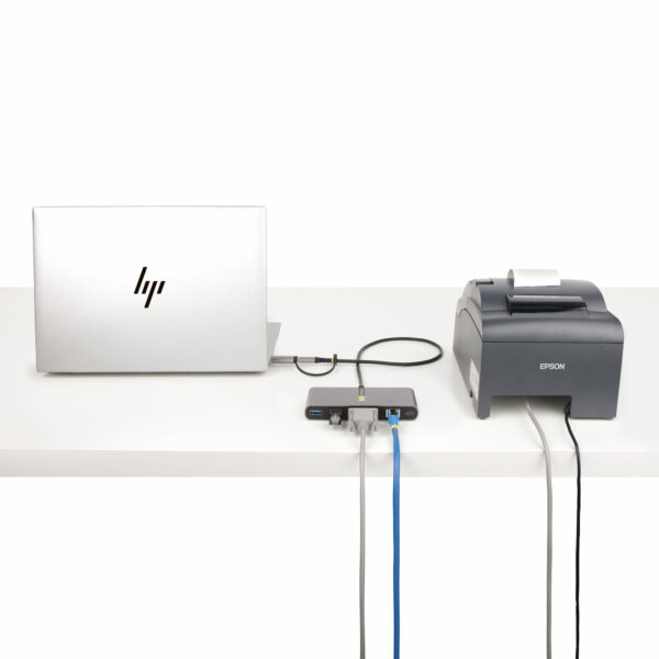 StarTech.com 2-Port USB-C Hub with Ethernet and RS-232, Attached StarTech.com 2-Port USB-C Hub with Ethernet and RS-232, Attached