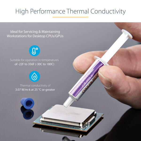 StarTech.com Thermal Paste, Pack of 5 Re-sealable Syringes (1.5g StarTech.com Thermal Paste, Pack of 5 Re-sealable Syringes (1.5g