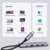 Ugreen 6-in-1 USB-C Hub USB Type-C Silver Ugreen 6-in-1 USB-C Hub USB Type-C Silver