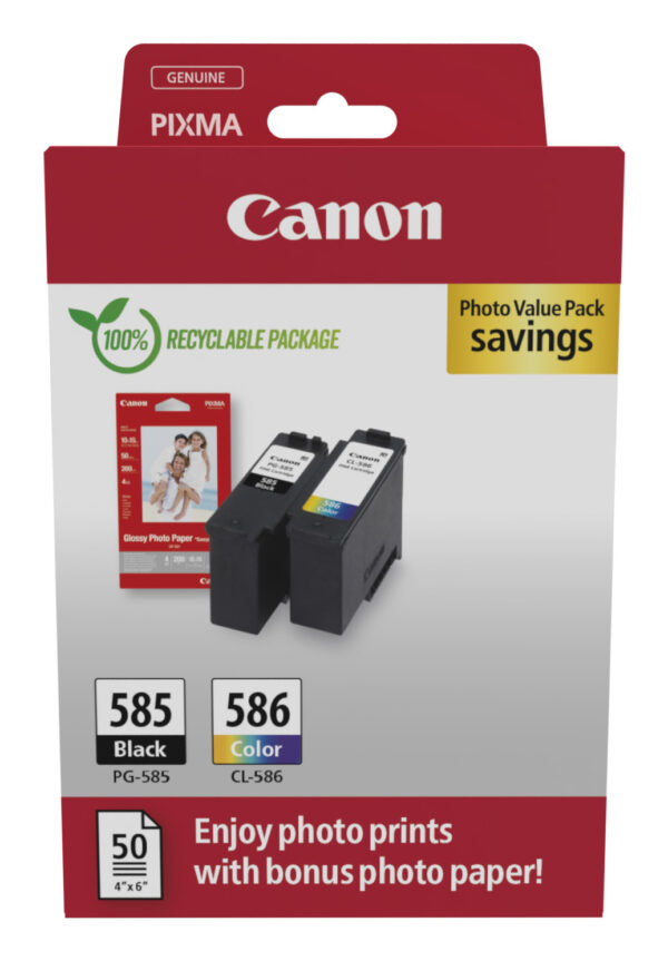 Canon PG-585/CL-586 PVP ink cartridge 2 pc(s) Original Black, Cyan,