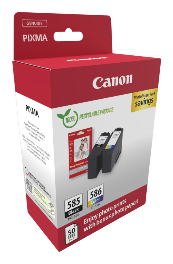 Canon PG-585/CL-586 PVP ink cartridge 2 pc(s) Original Black, Cyan,